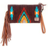 ADBG344 American Darling Hand Tooled Saddle Blanket Wristlet Bag