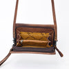 ADBG485 Multicolor Southwestern Wool Organizer Bag with Leather Trim & Crossbody Strap