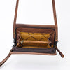 ADBG485 Multicolor Southwestern Wool Organizer Bag with Leather Trim & Crossbody Strap