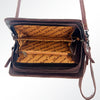 ADBG485 Southwestern Wool Organizer Bag with Leather Trim & Crossbody Strap
