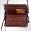 ADBG485 Southwestern Wool Organizer Bag with Leather Trim & Geometric Pattern