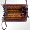 ADBG485 Southwestern Wool Organizer Bag with Leather Trim & Geometric Pattern