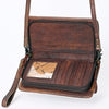 ADBG485 Multicolor Southwestern Wool Organizer Bag with Leather Trim & Crossbody Strap