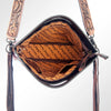 ADBG610 American Darling Hand Tooled Floral & Saddle Blanket Western Signature Cross Body Bag