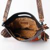 ADBG610 American Darling Hand Tooled Floral & Saddle Blanket Western Signature Cross Body Bag