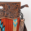 ADBG610 American Darling Hand Tooled Floral & Saddle Blanket Western Signature Cross Body Bag
