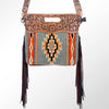 ADBG610 American Darling Hand Tooled Floral & Saddle Blanket Western Signature Cross Body Bag