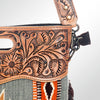 ADBG610 American Darling Hand Tooled Floral & Saddle Blanket Western Signature Cross Body Bag