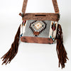 ADBG610 American Darling Hand Tooled Floral & Saddle Blanket Western Signature Cross Body Bag