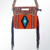 ADBG610 American Darling Hand Tooled Floral & Saddle Blanket Western Signature Cross Body Bag