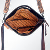 ADBG610 American Darling Hand Tooled Floral & Saddle Blanket Western Signature Cross Body Bag