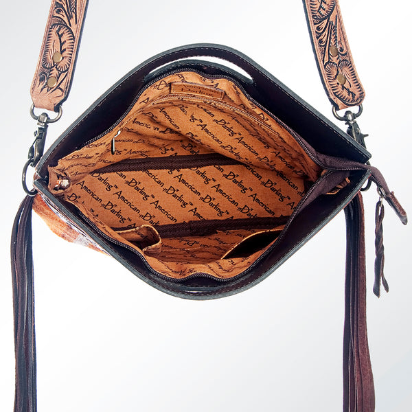 ADBG610 American Darling Hand Tooled Floral & Saddle Blanket Western Signature Cross Body Bag