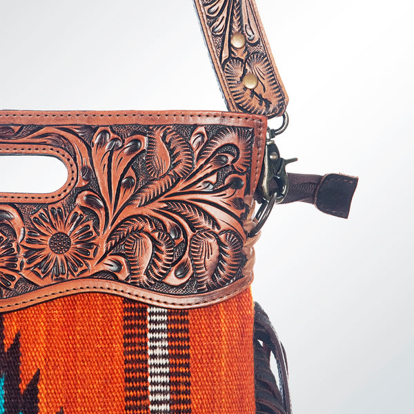 ADBG610 American Darling Hand Tooled Floral & Saddle Blanket Western Signature Cross Body Bag