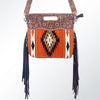 ADBG610 American Darling Hand Tooled Floral & Saddle Blanket Western Signature Cross Body Bag