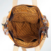 ADBG573 Southwestern Wool Tote with Geometric Pattern Natural Leather Straps & Tassel