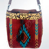ADBG574 American Darling Hand Woven Saddle Blanket & Hair-On Cowhide Western Bucket Bag