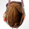 ADBG574 American Darling Hand Woven Saddle Blanket & Hair-On Cowhide Western Bucket Bag