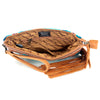 ADBG344 American Darling Western Leather Wristlet Bag with Hand Tooled Floral Detail & Saddle Blanket