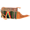 ADBG344 American Darling Western Leather Wristlet Bag with Hand Tooled Floral Detail & Saddle Blanket