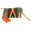 ADBG344 American Darling Western Leather Wristlet Bag with Hand Tooled Floral Detail & Saddle Blanket