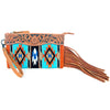 ADBG344 American Darling Western Leather Wristlet Bag with Hand Tooled Floral Detail & Saddle Blanket