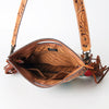 ADBG496 American DarlingAztec Wool Crossbody Bag with Hand Tooled Leather & Fringe