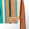 ADBG496 American DarlingAztec Wool Crossbody Bag with Hand Tooled Leather & Fringe
