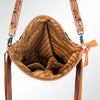 ADBG510 American Darling Hand Tooled Floral & Hand Woven Saddle Blanket Signature Cross Body Bag