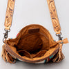 ADBG510 American Darling Hand Tooled Floral & Hand Woven Saddle Blanket Signature Cross Body Bag
