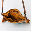 ADBG510 American Darling Hand Tooled Floral & Hand Woven Saddle Blanket Signature Cross Body Bag