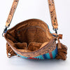 ADBG510 American Darling Hand Tooled Floral & Hand Woven Saddle Blanket Signature Cross Body Bag