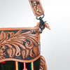 ADBG510 American Darling Hand Tooled Floral & Hand Woven Saddle Blanket Signature Cross Body Bag