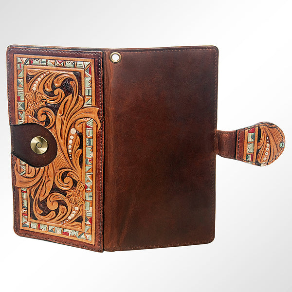 ADBGM103 Wristlet Hand Tooled Genuine Western Leather Women Bag