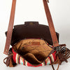 ADBG587 American Darling Hand Tooled Floral Carved & Saddle Blanket Western Cross body Bag