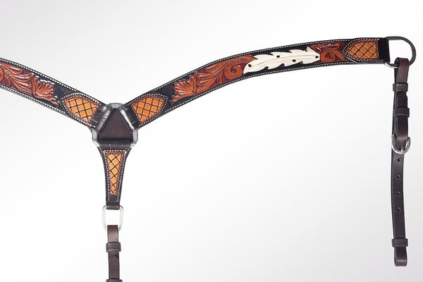 LC-ADEE306-BC Western Leather Breast Collar