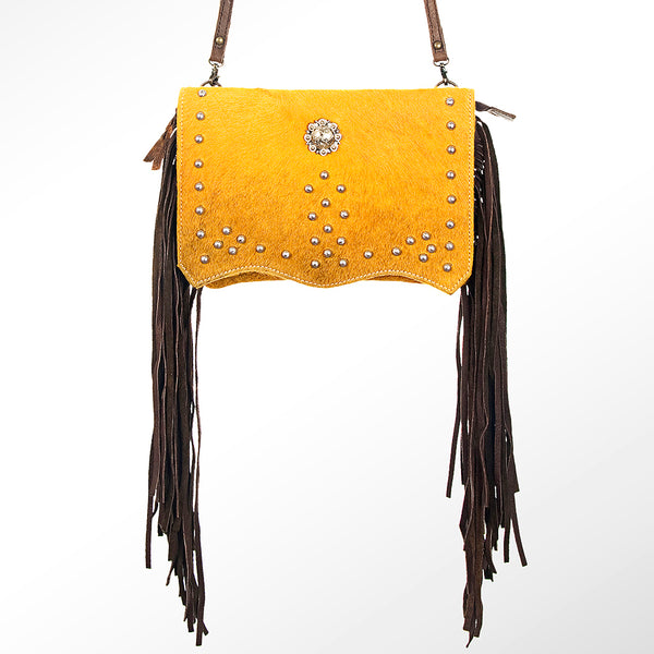 ADBG530 American Darling Rivetted Concho Hair-On Cowhide Western Small Cross body Bag