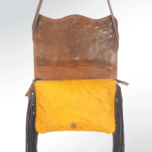 ADBG530 American Darling Rivetted Concho Hair-On Cowhide Western Small Cross body Bag