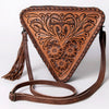 ADBG576 American Darling Hand Tooled Floral Carved Western Leather Cross body Bag