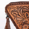 ADBG576 American Darling Hand Tooled Floral Carved Western Leather Cross body Bag