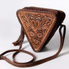 ADBG576 American Darling Hand Tooled Floral Carved Western Leather Cross body Bag
