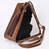 ADBG576 American Darling Hair-On Cowhide Western Leather Cross body Bag with Braided Edge