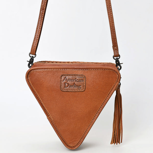 ADBG576 American Darling Hair-On Cowhide Western Leather Cross body Bag with Braided Edge