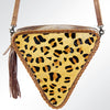 ADBG576 American Darling Hair-On Cowhide Western Leather Cross body Bag with Braided Edge
