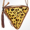 ADBG576 American Darling Hair-On Cowhide Western Leather Cross body Bag with Braided Edge