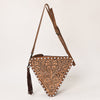 ADBG576 American Darling Hand Tooled Floral Carved Western Leather Cross body Bag