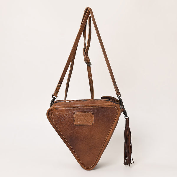 ADBG576 American Darling Hand Tooled Floral Carved Western Leather Cross body Bag