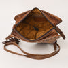 ADBG576 American Darling Hand Tooled Floral Carved Western Leather Cross body Bag