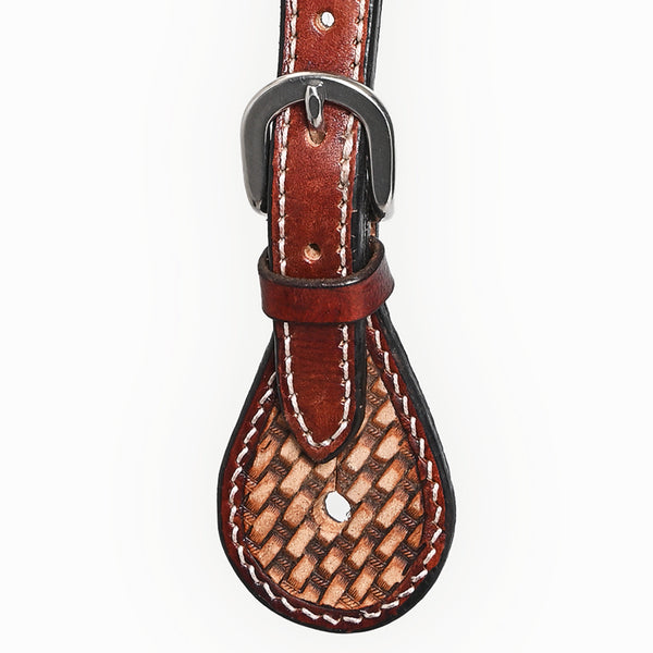 BER101-Western American Leather Spur Strap