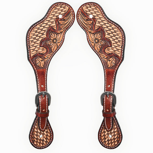 BER101-Western American Leather Spur Strap
