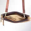 LC-ADBGI119B Western Hair-On Leather Crossbody - Genuine Cowhide Slim Bag